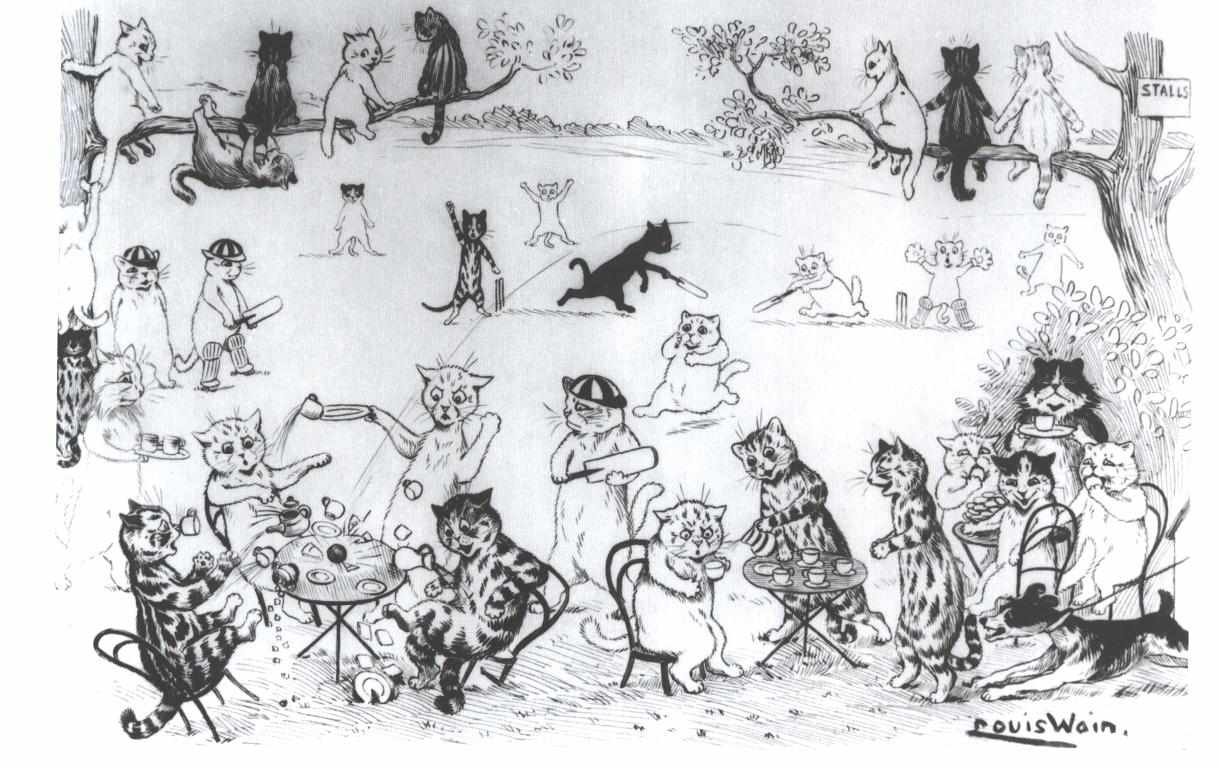 Katzenclub İngilizce: Kedi kulübü by Louis Wain