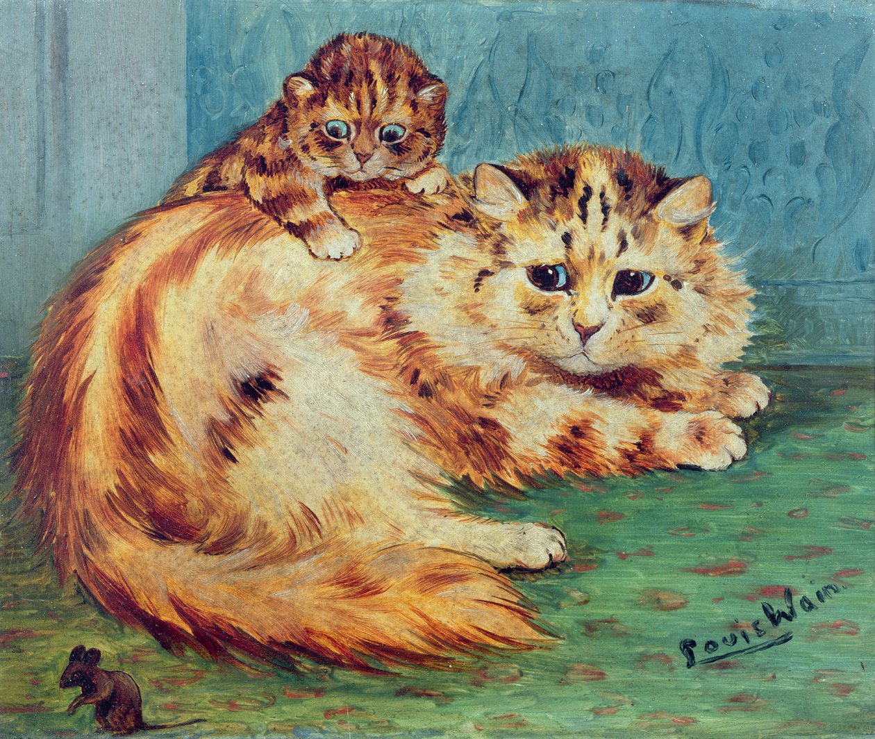 Arsız Fare! (yazı tahtası) by Louis Wain