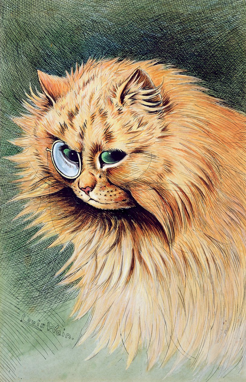 Monocle (kağıt üzerinde kalem ve mürekkep ve wc) by Louis Wain