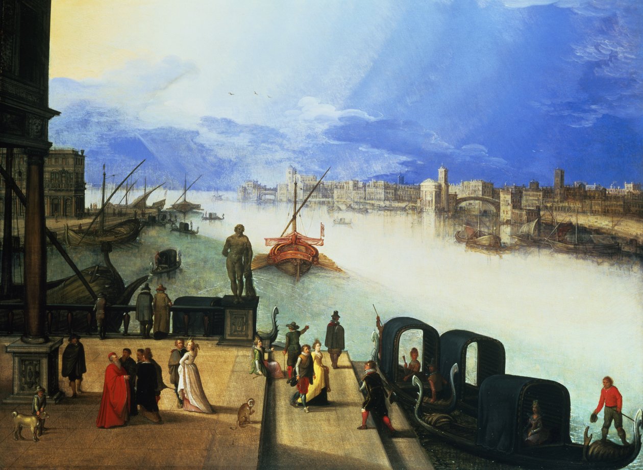 Venedik manzarası by Louis de Caullery