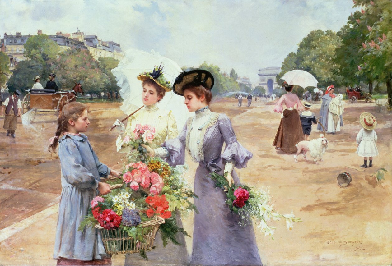 İlkbahar Sabahı, Avenue du Bois de Boulogne, 1902 by Louis de Schryver