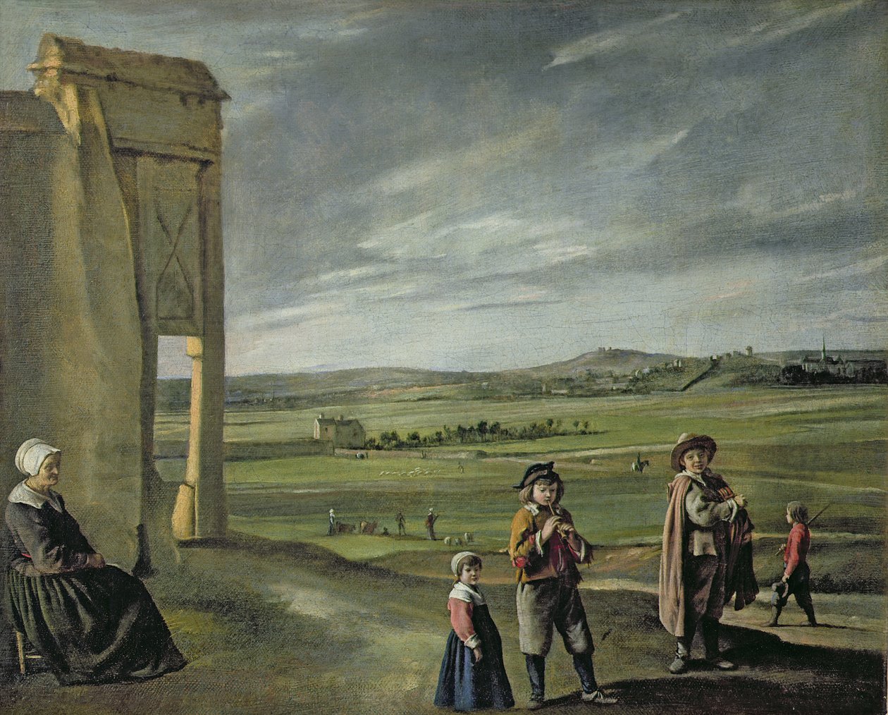 Köylülerle Peyzaj, c.1640 by Louis le Nain