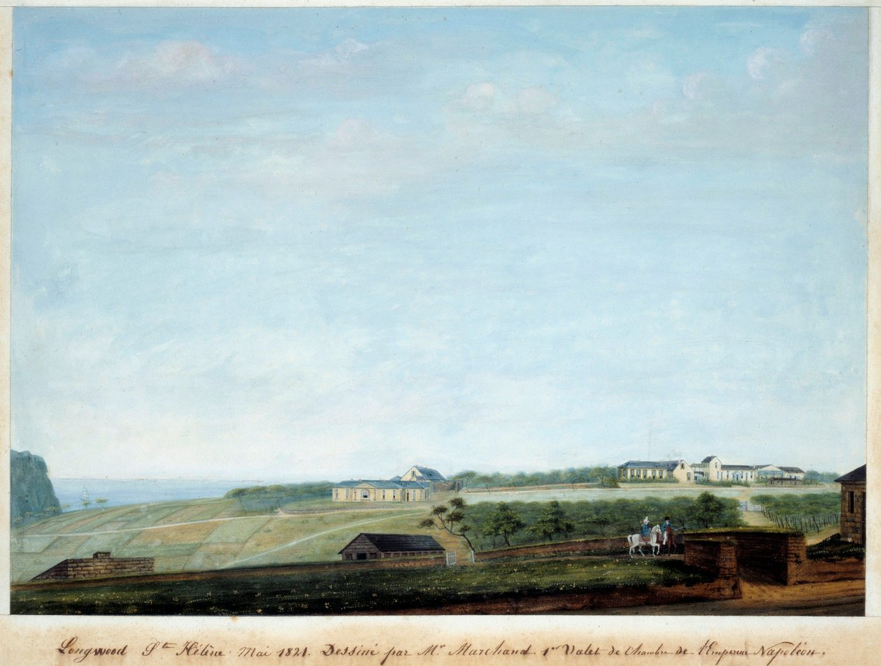 Longwood'un Sainte Helene adasındaki görünümü, Mayıs 1821 by Louis Joseph Marchand