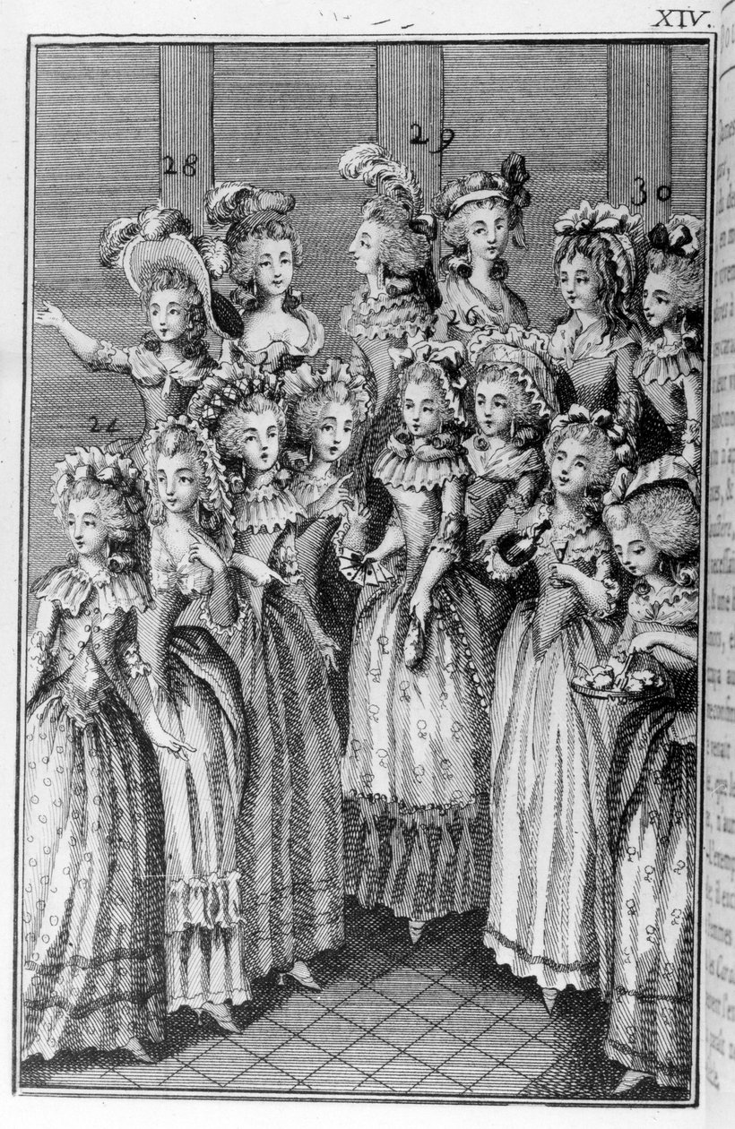Nicolas Edme Restif de La Bretonne “Les Parisiennes”” kitabı için Louis Binet (1744-1800) veya Modern Moors