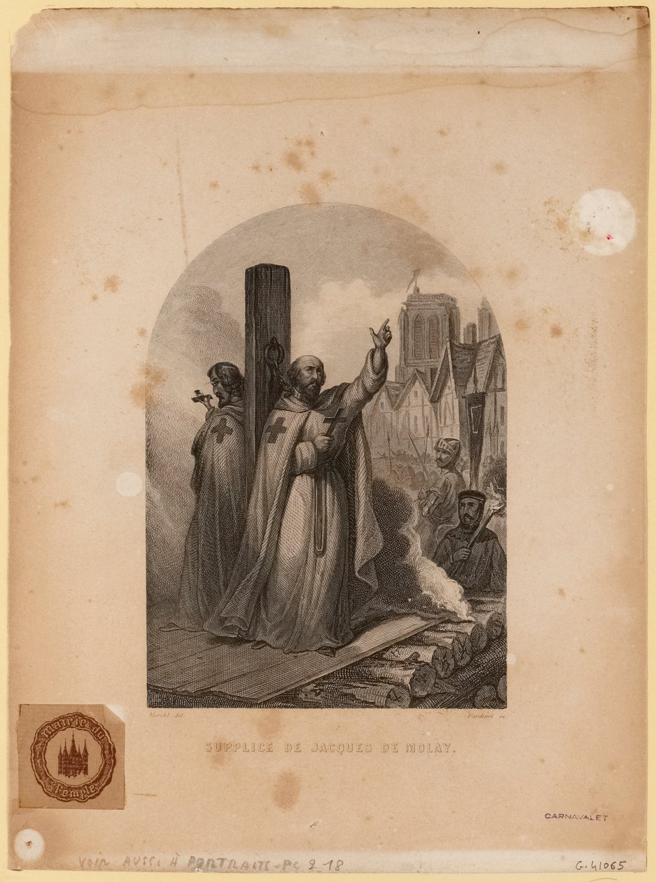 Jean-Charles Pardinel tarafından oyulmuş Jacques de Molay