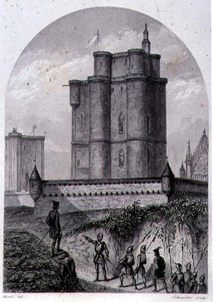 Schroeder tarafından oyulmuş Vincennes Kalesi (gravür) by Louis (after) Marckl