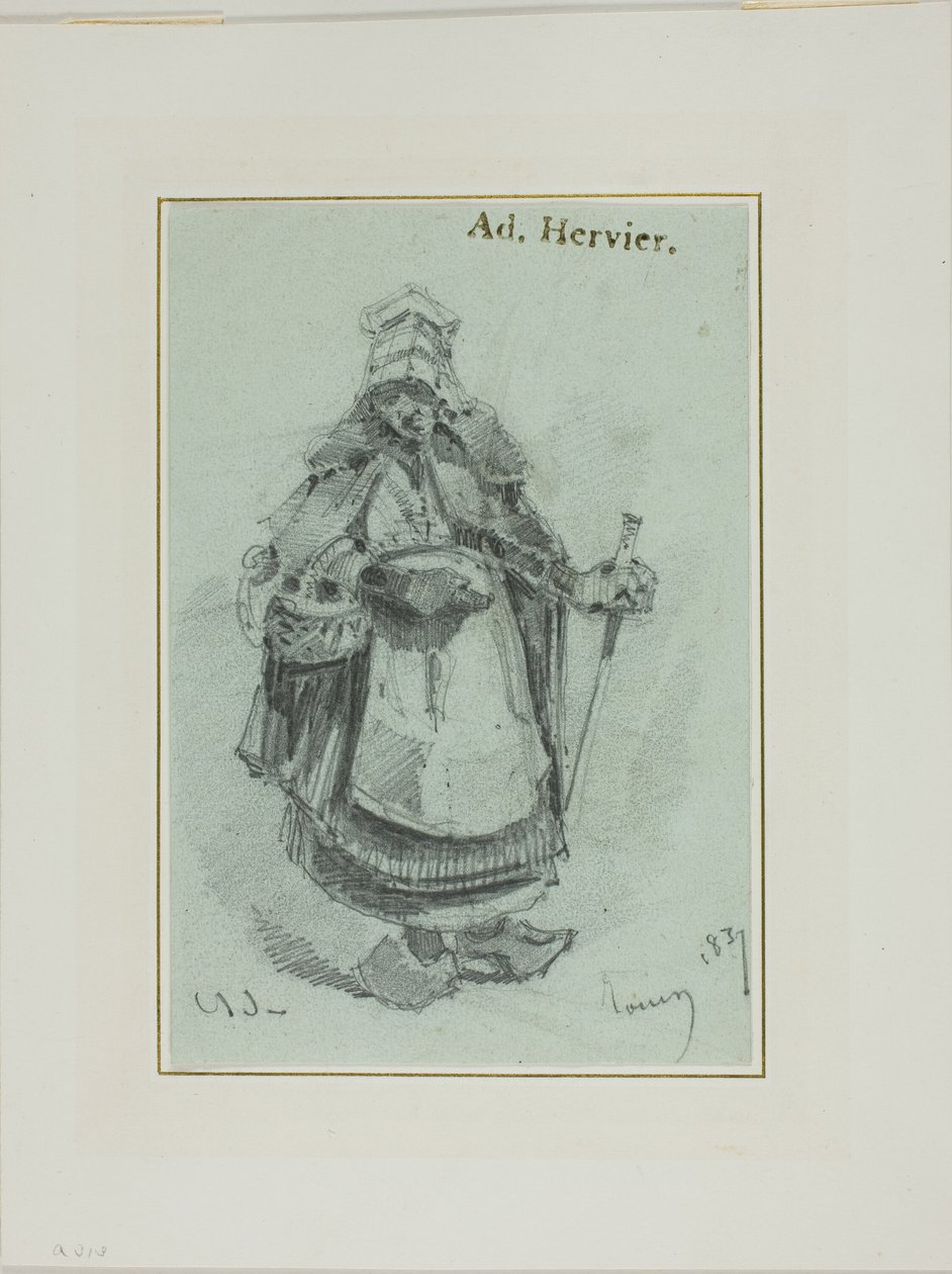 Köylü kadın by Louis Adolphe Hervier