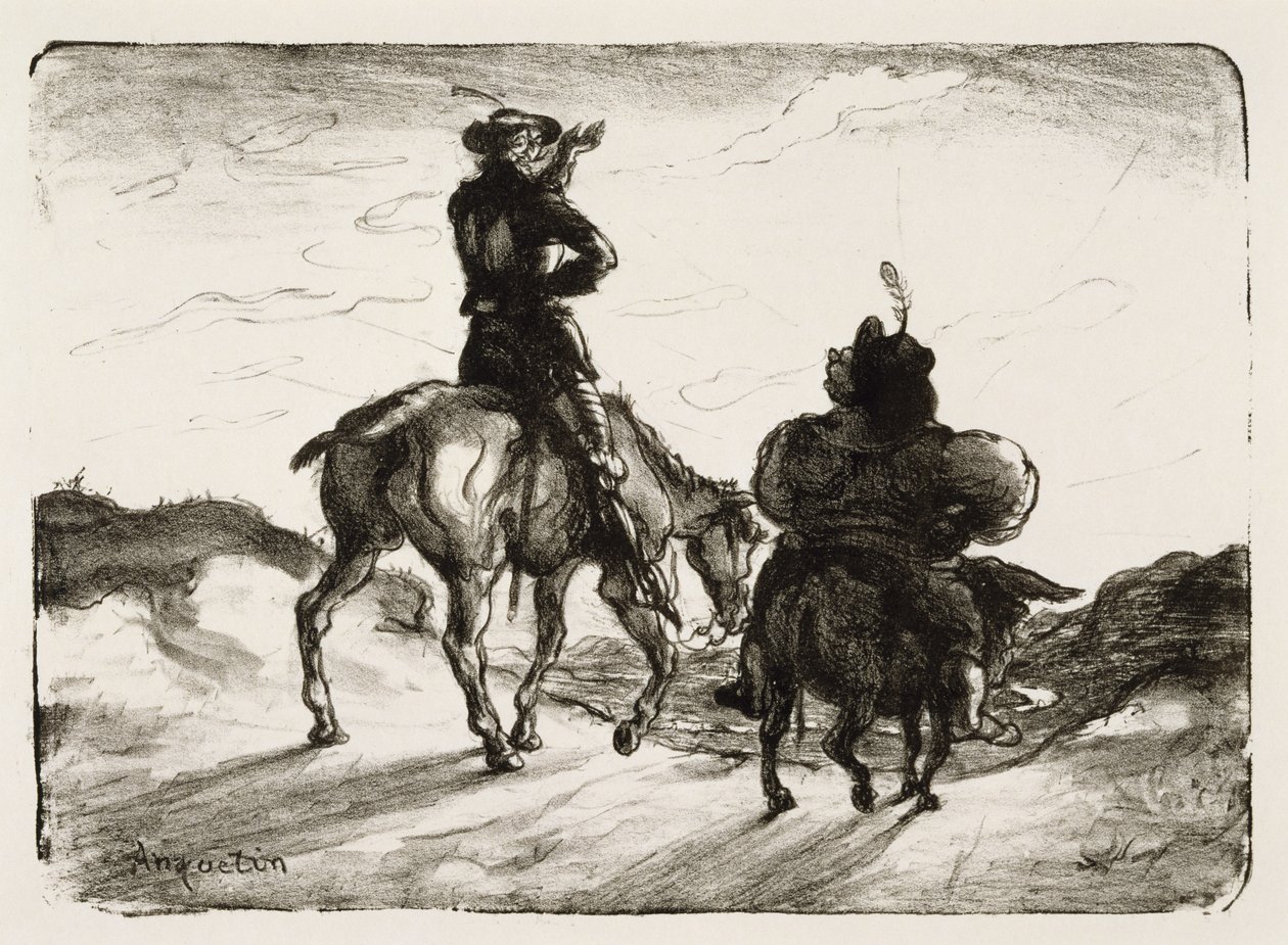 Don Kişot ve Sancho Panza by Louis Anquetin