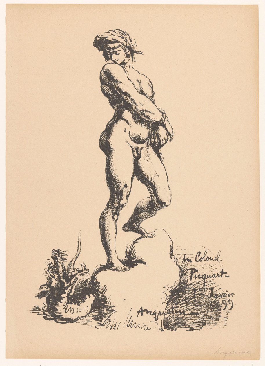 Georges Picquart ve Ejderha by Louis Anquetin