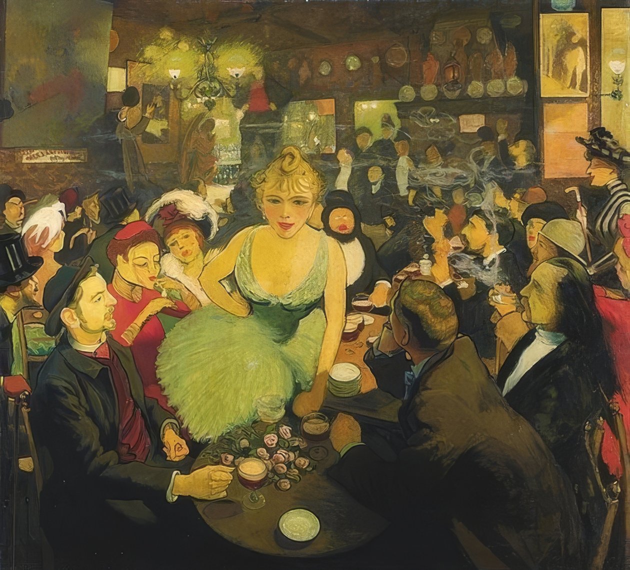 Im Aristide Bruants Klub Le Mirliton by Louis Anquetin