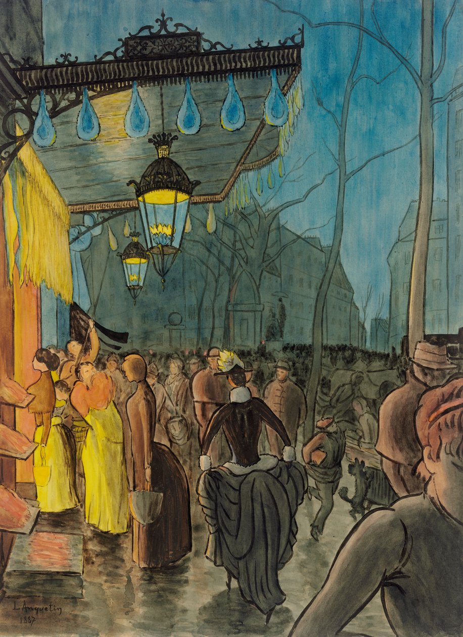 Avenue de Clichy, Paris by Louis Anquetin