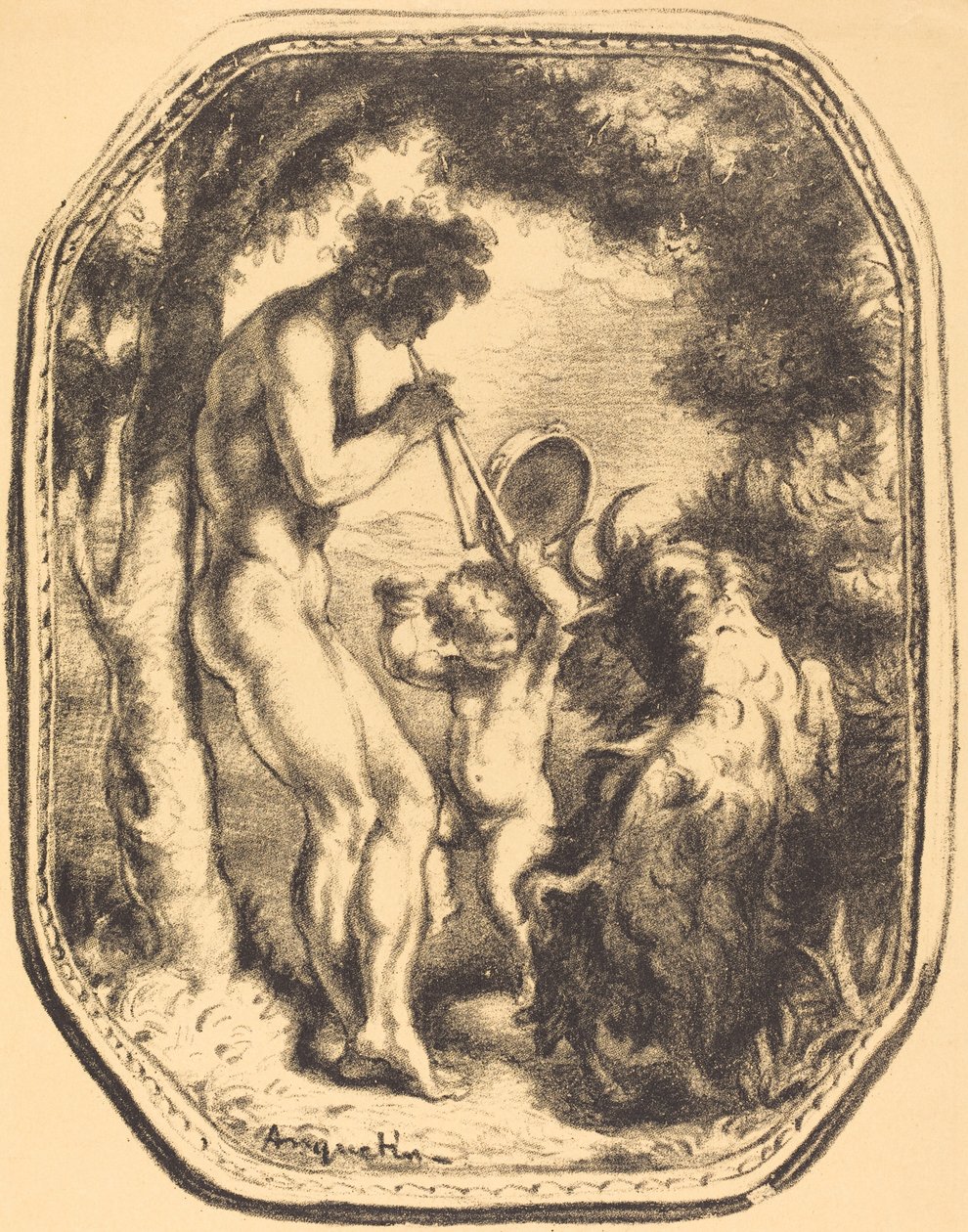 Talion, La Cage, Kalanlar, Fortune, 1898. by Louis Anquetin