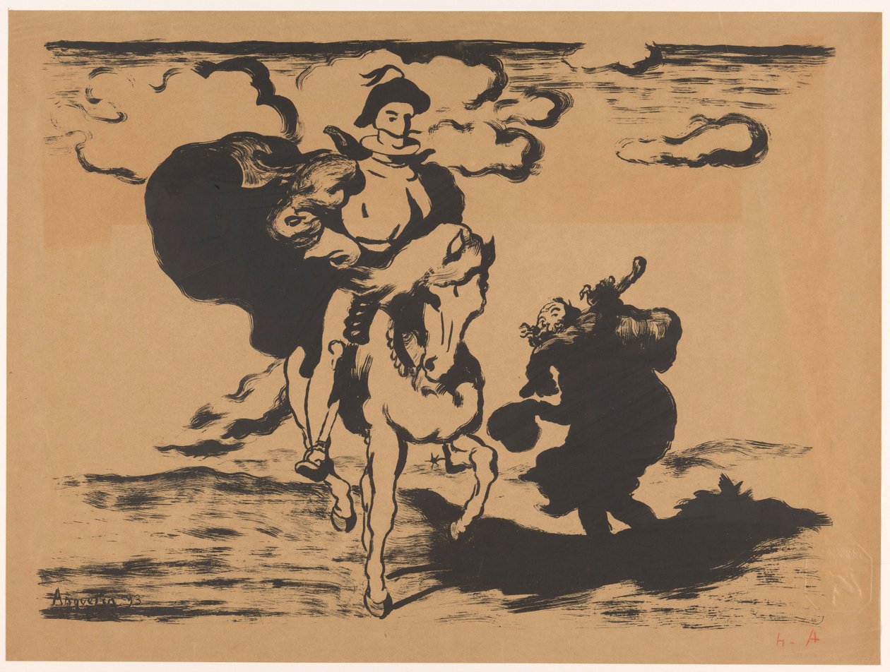 binici ve dilenci by Louis Anquetin