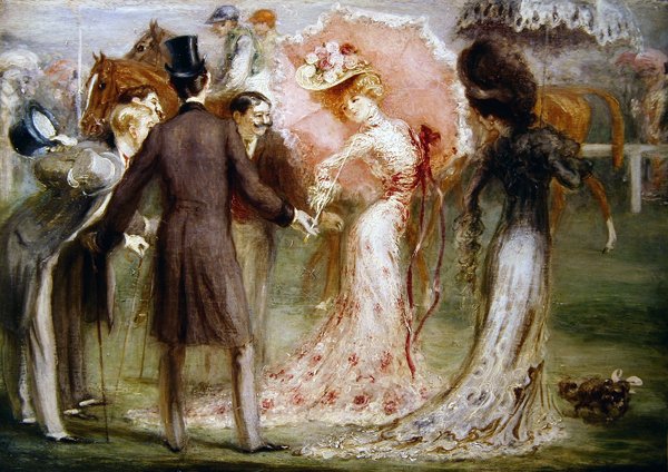 Yarışlarda Tartış (tuval üzerine yağlı boya) by Louis Anquetin