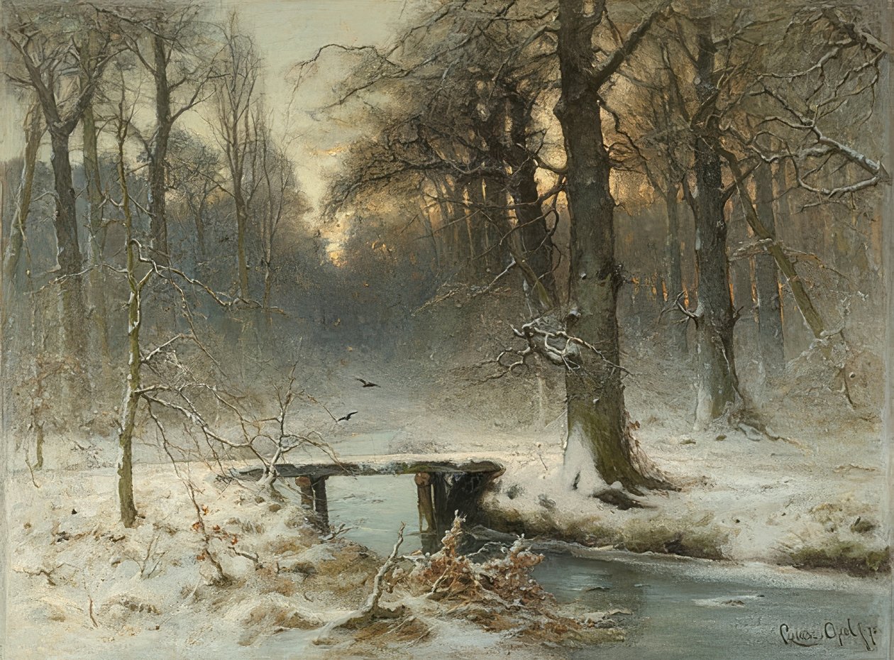 Lahey ormanında bir Ocak akşamı. 1875 by Louis Apol