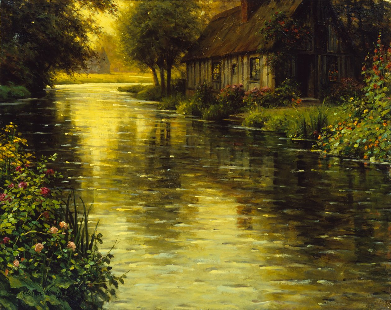 Altın Saat (tuval üzerine yağlıboya) by Louis Aston Knight