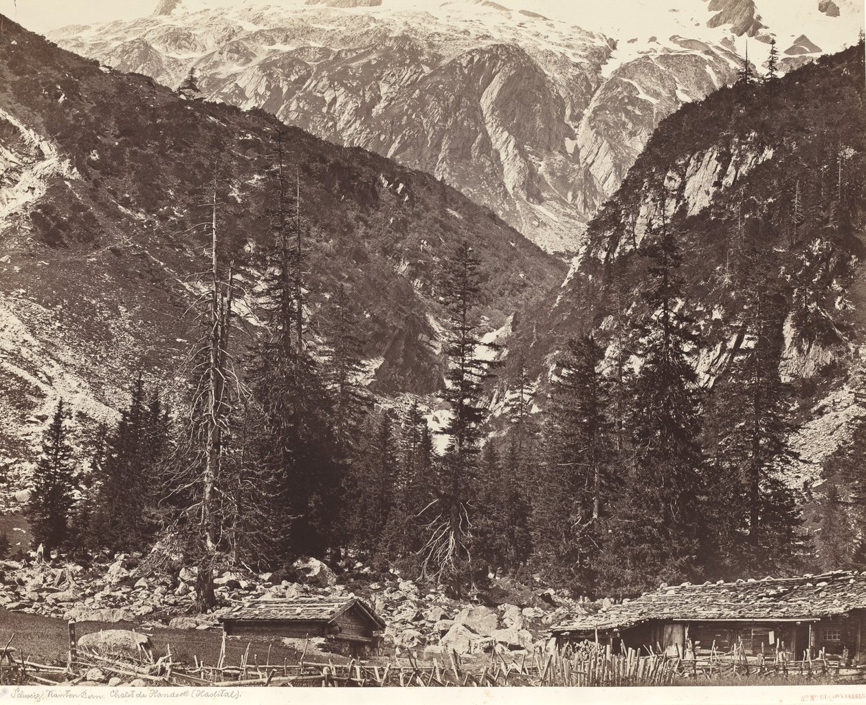 Chalet de Handeck, Hasli Vadisi, Bern Kantonu, İsviçre by Louis Auguste Bisson and Auguste Rosalie Bisson