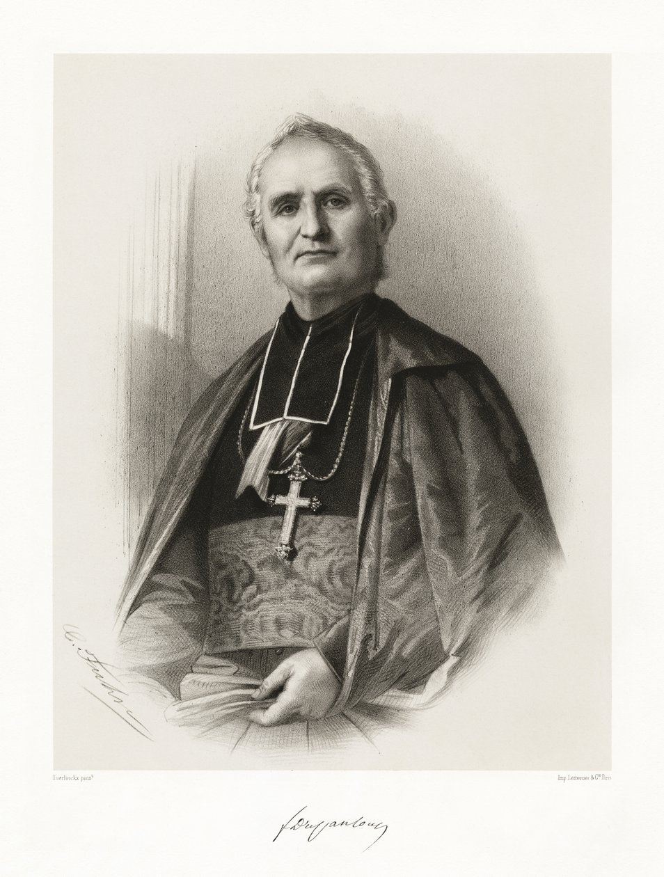 Felix Dupanloup, 1865-66 by Louis Benoit Antoine Tuerlinckx