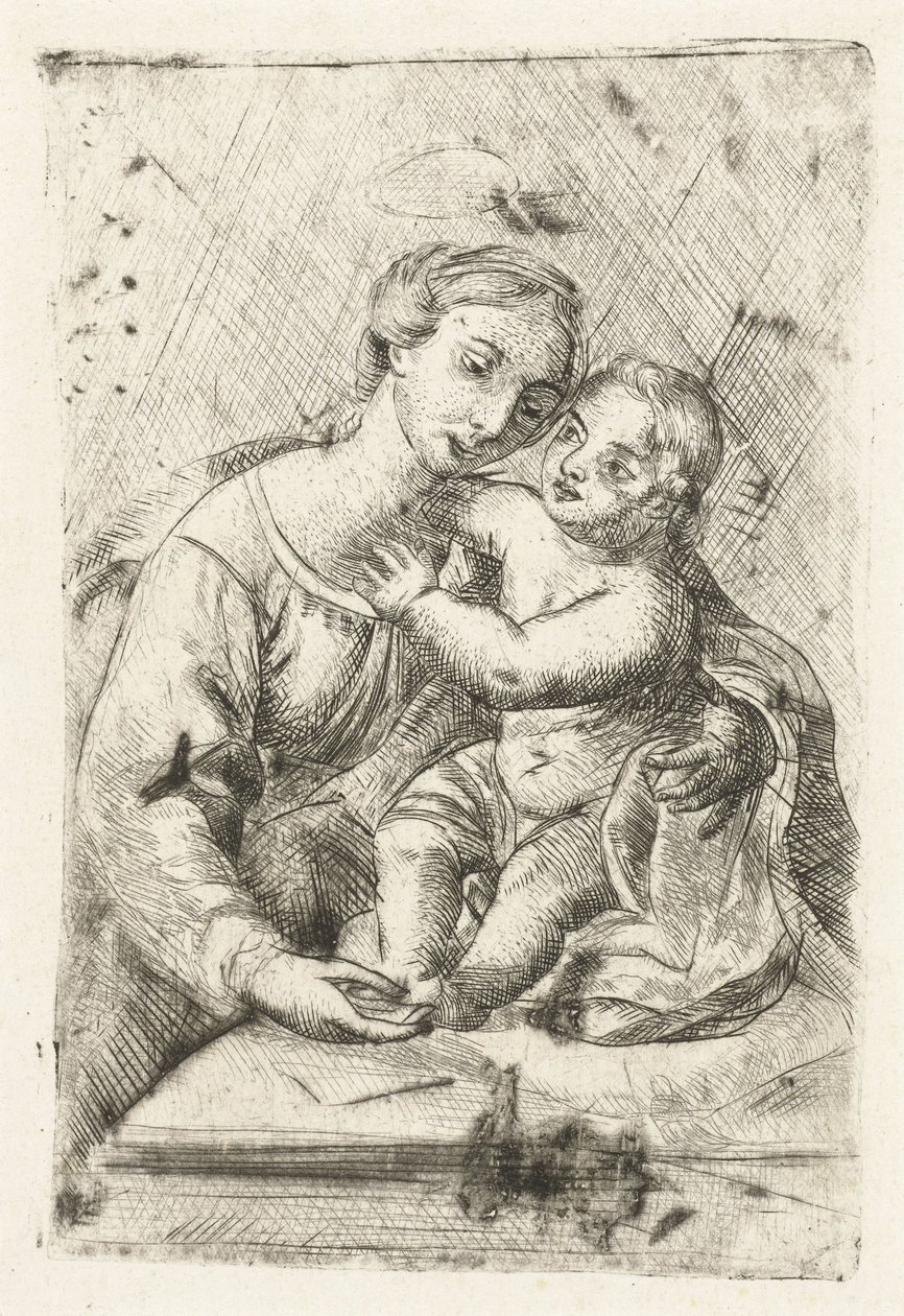 Madonna nazik bir araya geldi by Louis Bernard Coclers