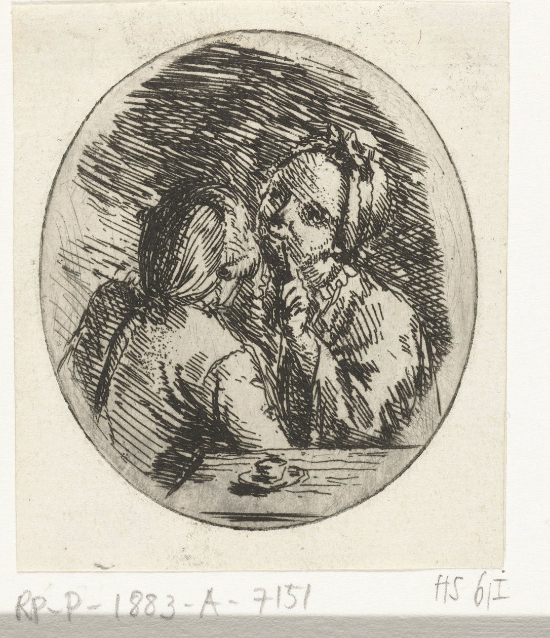 Erkek ve kadın konuşmada by Louis Bernard Coclers