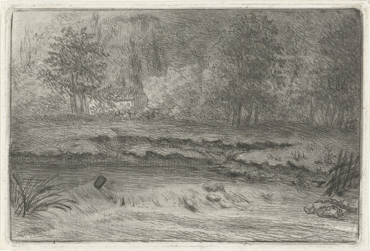 şelale ile nehir by Louis Bernard Coclers