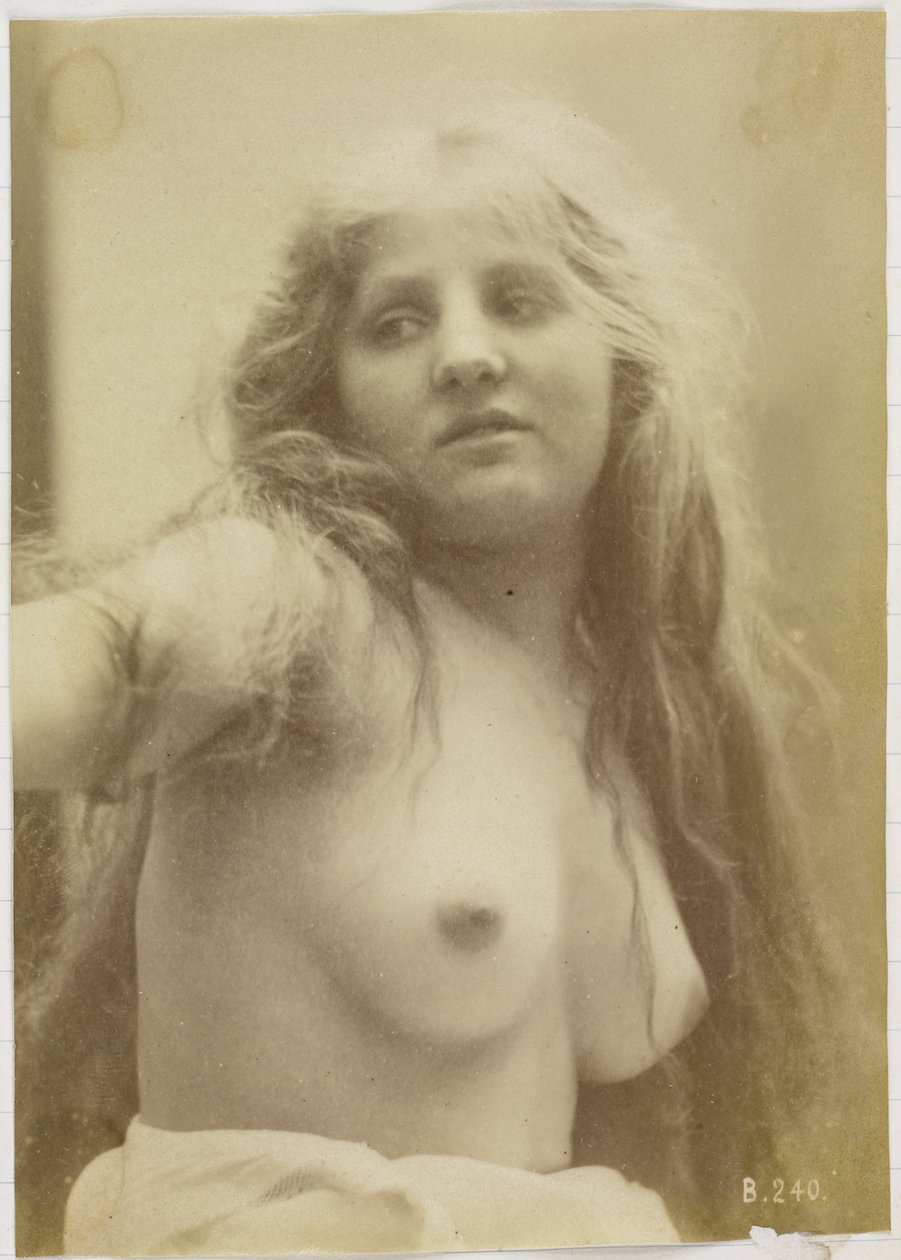 Çıplak bir kadın modelinin incelenmesi, önden görülen büstü by Louis Bonnard