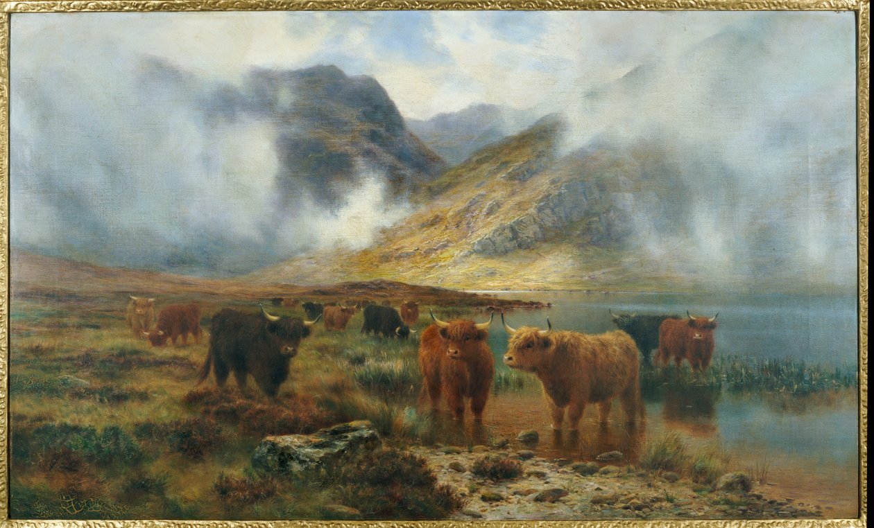 Yazan: Loch Treachlan, Glencoe, Sabah Sisleri, 1907 by Louis Bosworth Hurt
