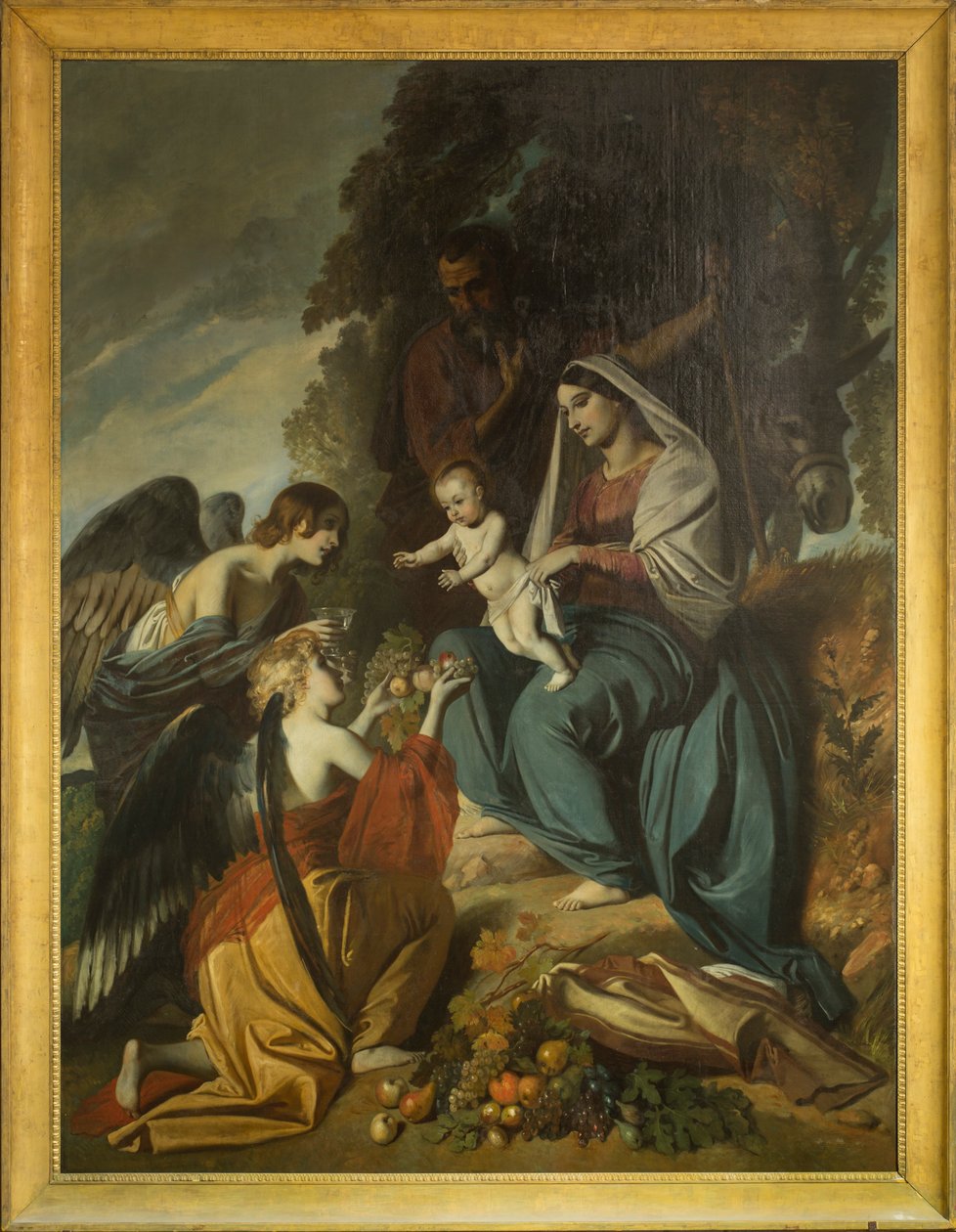 Kutsal Aileyi besleyen melekler. Louis Boulanger (1806-1867), Sens Katedrali