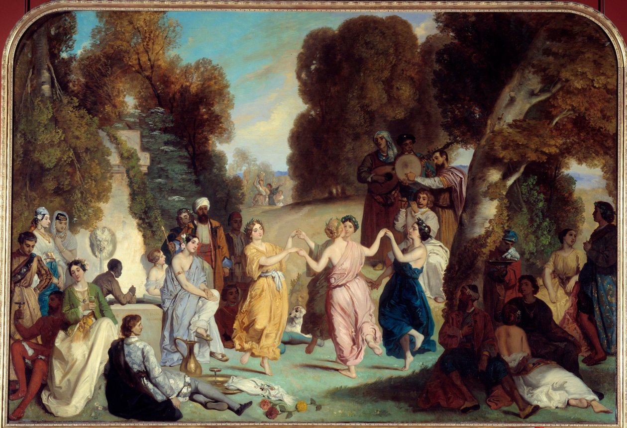 İlham Perilerinin Dansı, Louis Boulanger (1806-1867) 1851 Güneş. 2.2x3.25 m Paris, Karnaval Müzesi by Louis Boulanger