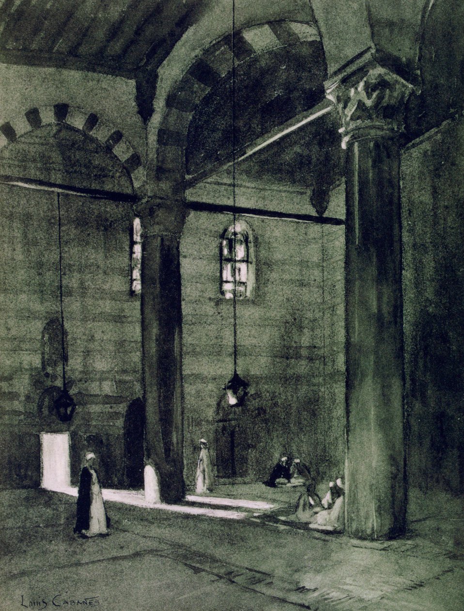 Al-Rifai Camii, Kahire, Mısır, 1928 by Louis Cabanes
