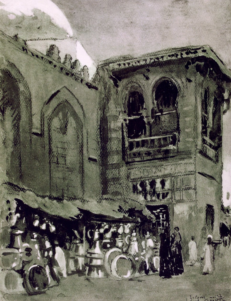 Bakır tüccarı, Kahire, Mısır, 1928 by Louis Cabanes