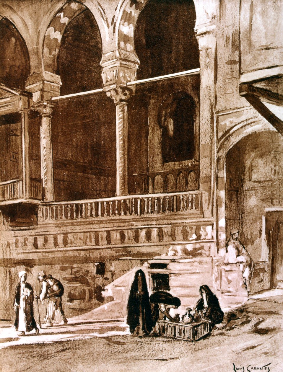 Kadı beit el-qadi, Kahire, Mısır, 1928 by Louis Cabanes