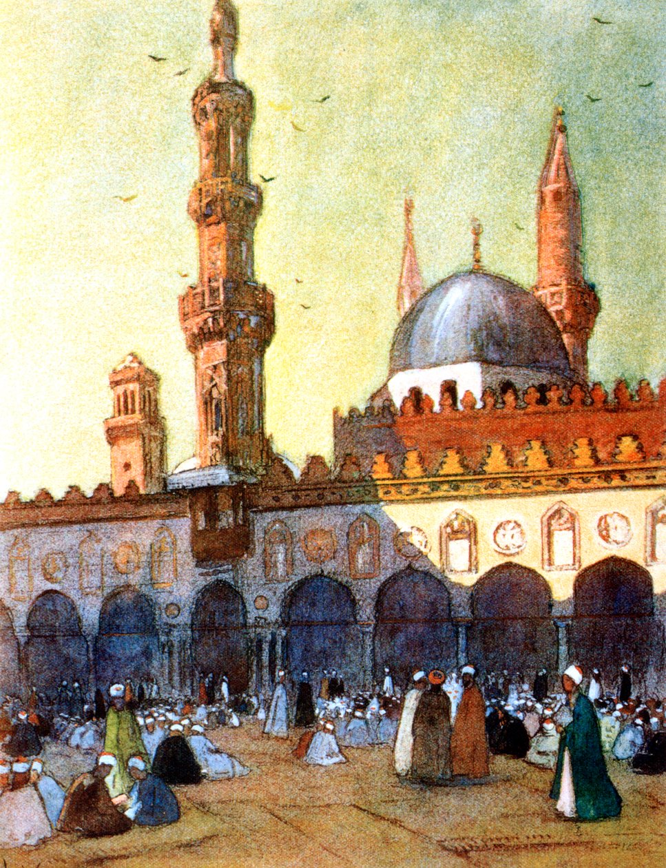 El-Ezher Camii, Kahire, Mısır, 1928 by Louis Cabanes