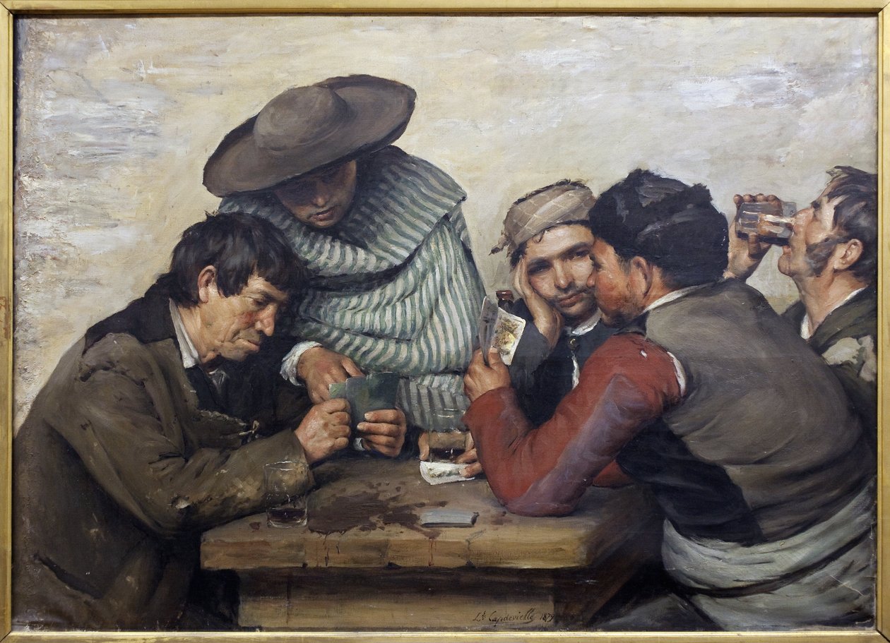 İspanyollar. Louis Capdevielle (1850-1905), tuval üzerine yağlı boya tablosu by Louis Capdevielle