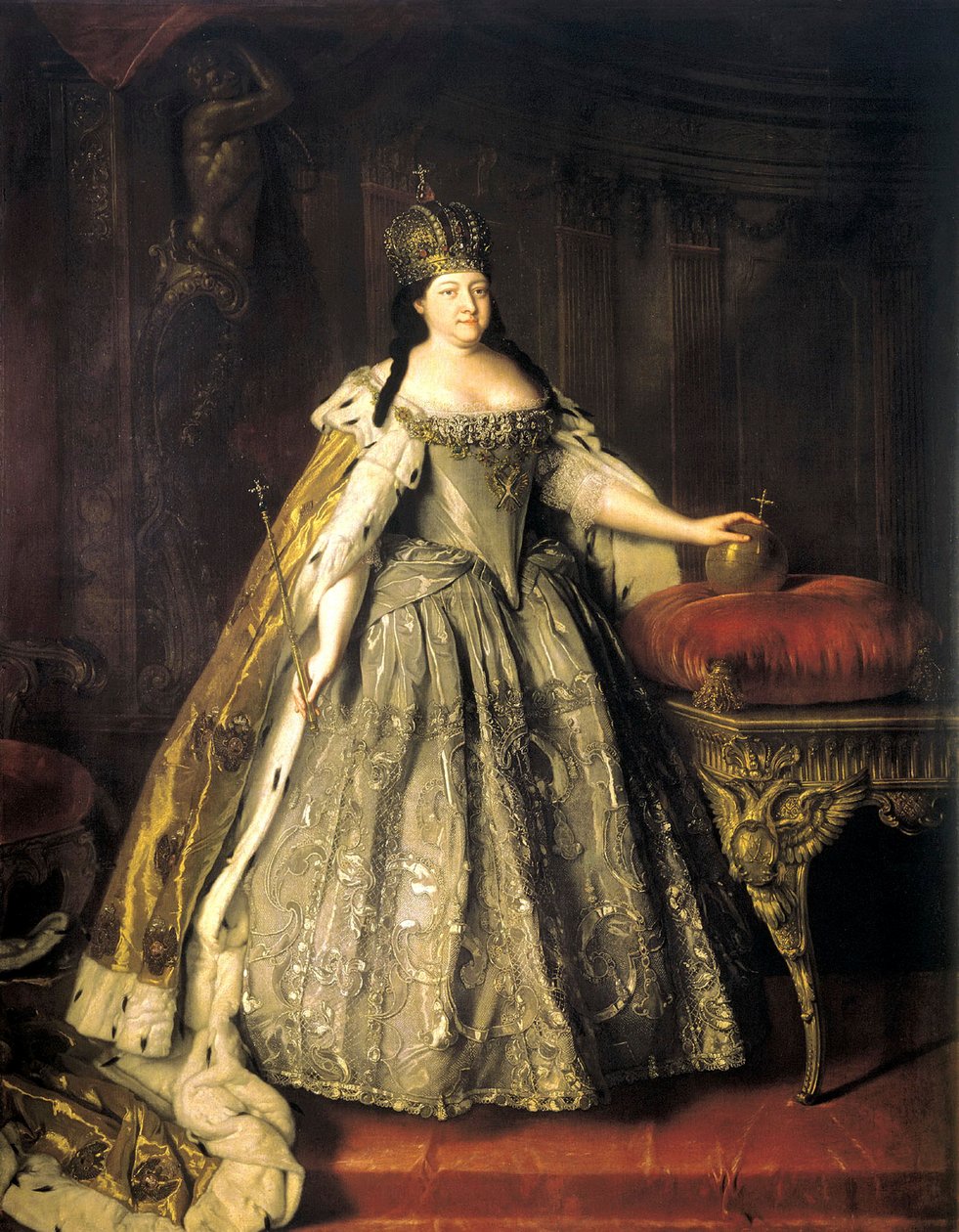 İmparatoriçe Anna Ioannovna'nın Portresi, 1693-1740, 1730. by Louis Caravaque