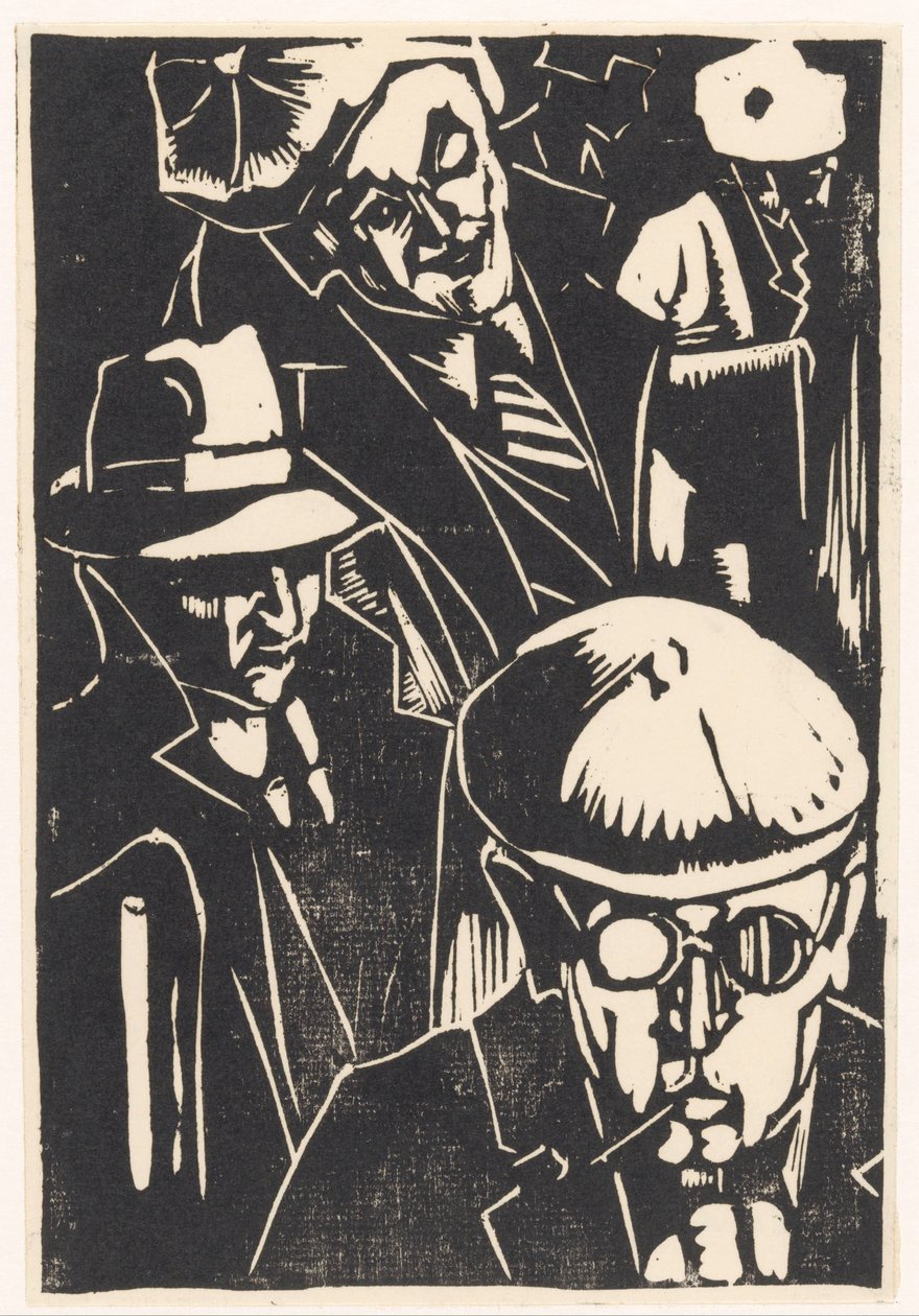 Yoldan geçenler (nesne üzerindeki orijinal başlık) by Louis Cardinaals (signed by artist)