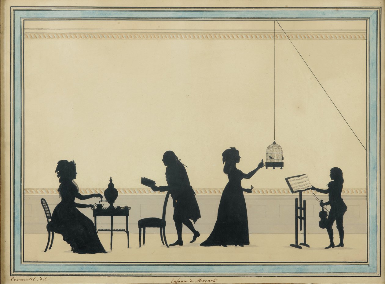 Aile Mozart, c. 1763 by Louis Carrogis dit Carmontelle