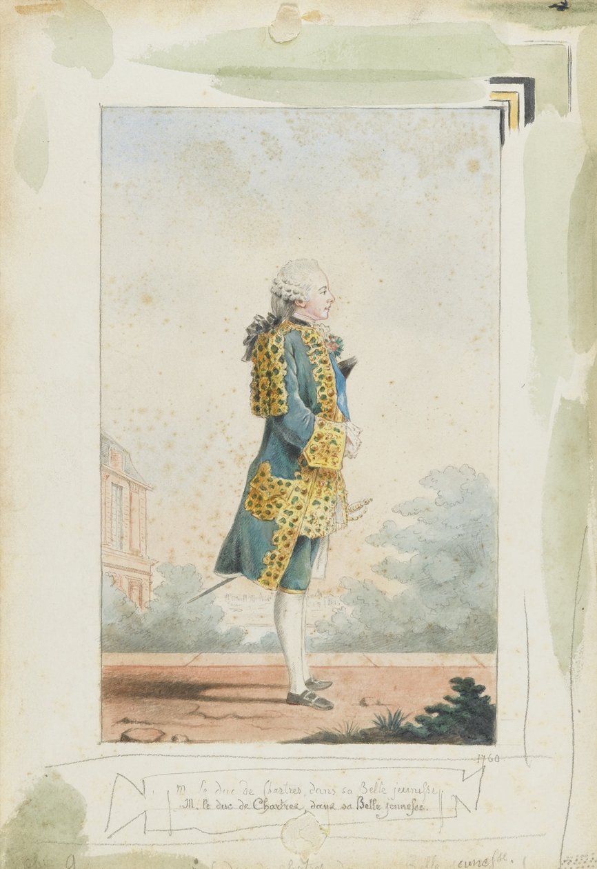 Louis Philippe II, Chartres Dükü 1747-1793, 1760 by Louis Carrogis dit Carmontelle