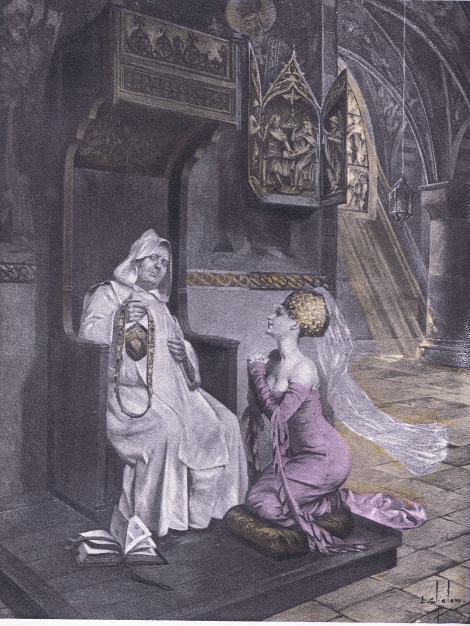 Hanımefendi ve keşiş, Boccaccio