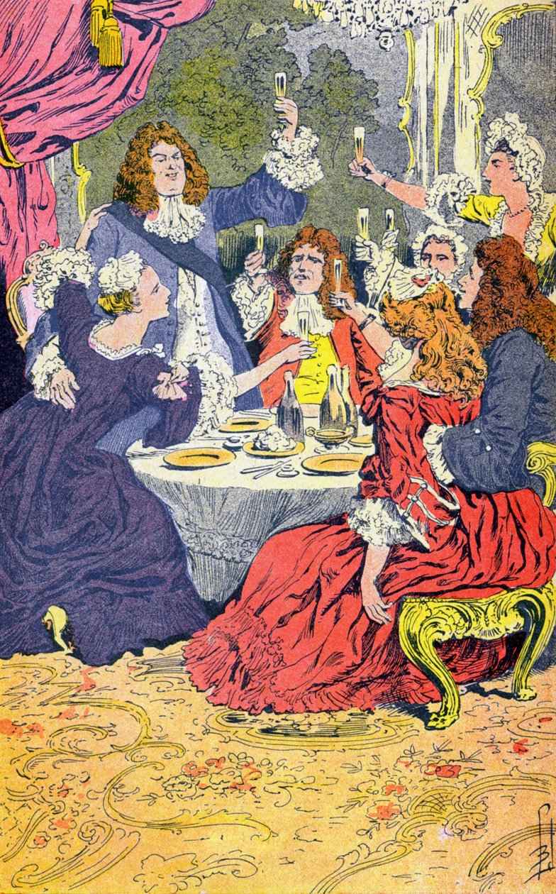 Bir Regent Yemeği, Orleans Dükü by Louis Charles Bombled