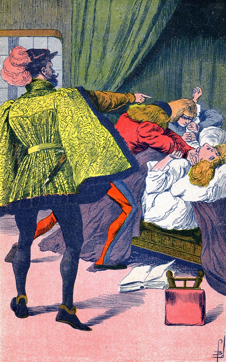 Cesar Borgia kardeşini öldürdü by Louis Charles Bombled