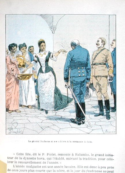 General Duchesne ve subayları, Kraliçe Ranavalona III