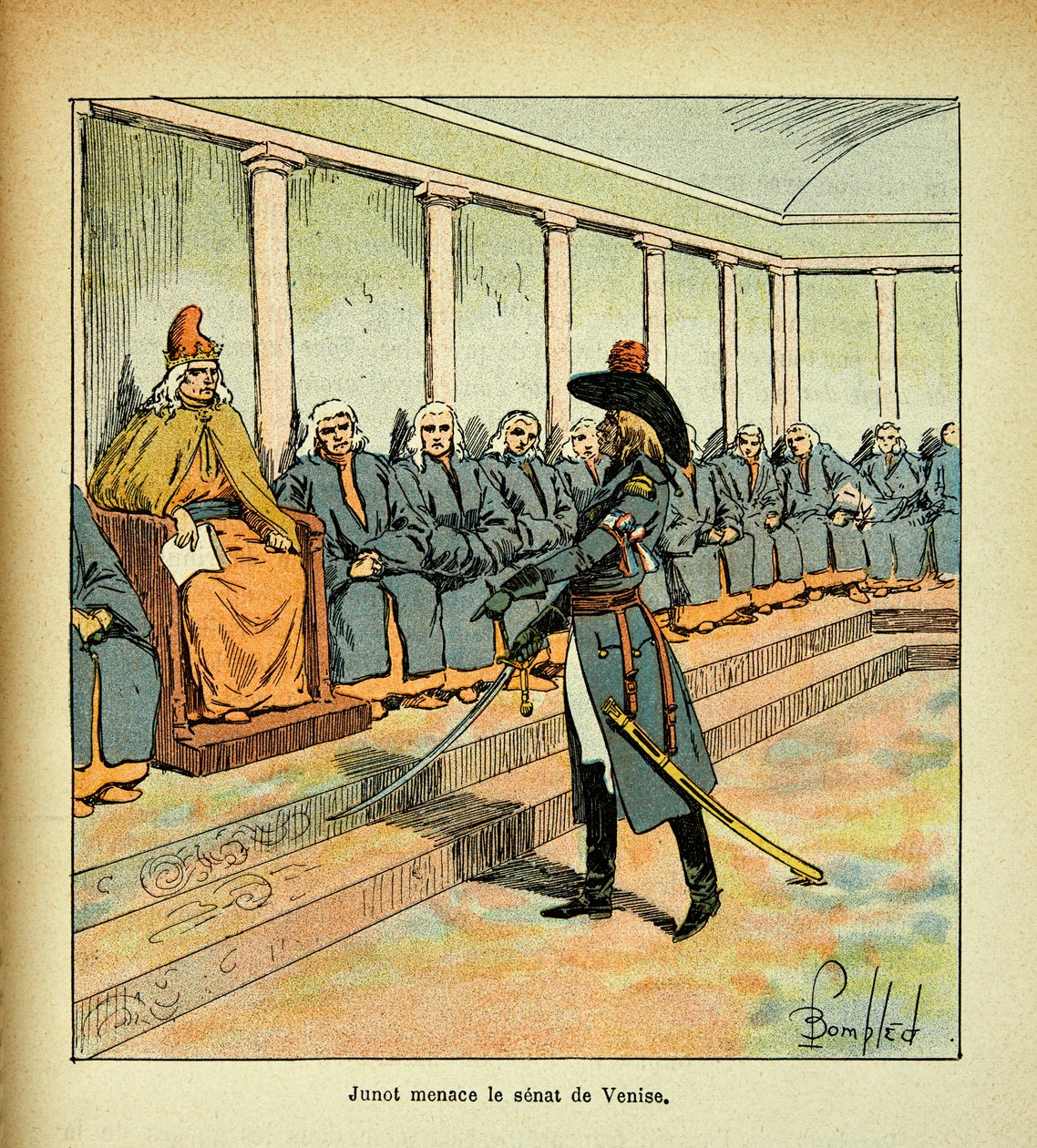 Illustration by Bombled Louis (1862-1927) from the book “The Memorial of Saint Helene” by Count Emmanuel de Las Cases (1766-1842): Junot (Jean Andoche Junot, Duke of Abrantes, known as La Tempete by Louis Charles Bombled