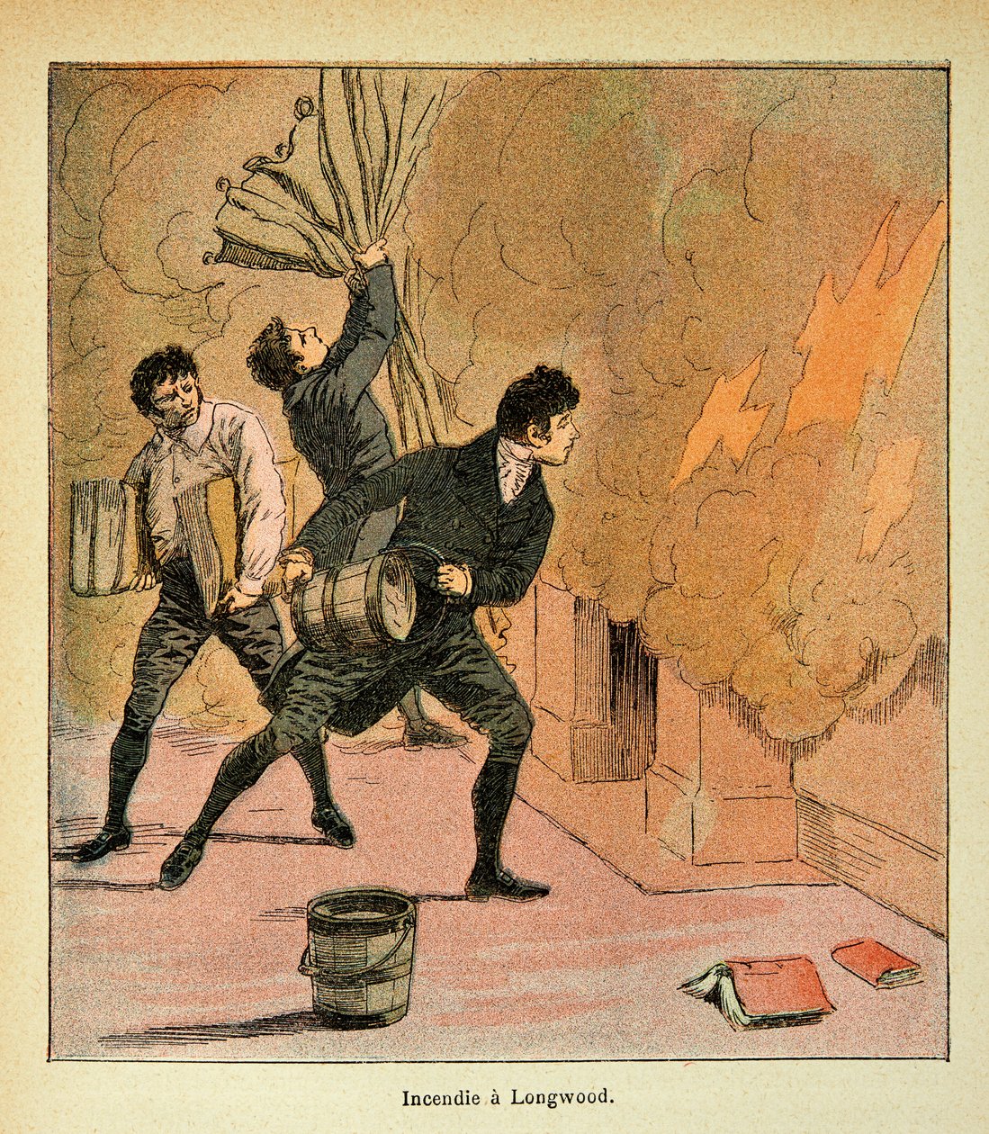 Kont Emmanuel de Las Cases (1766-1842): Fire a Longwood, Özel Koleksiyon by Louis Charles Bombled