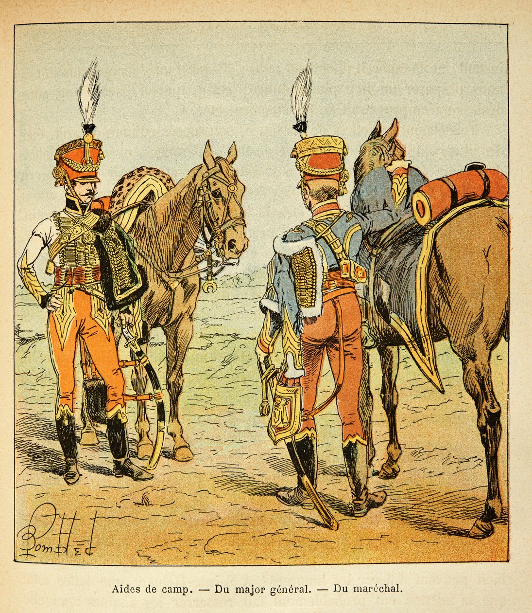 Illustration of Bombled Louis (1862-1927) from the book “The Memorial of Saint Helene” by Count Emmanuel de Las Cases (1766-1842): Aide de camp of the great army: of the major general and of the marechal, Private collection by Louis Charles Bombled