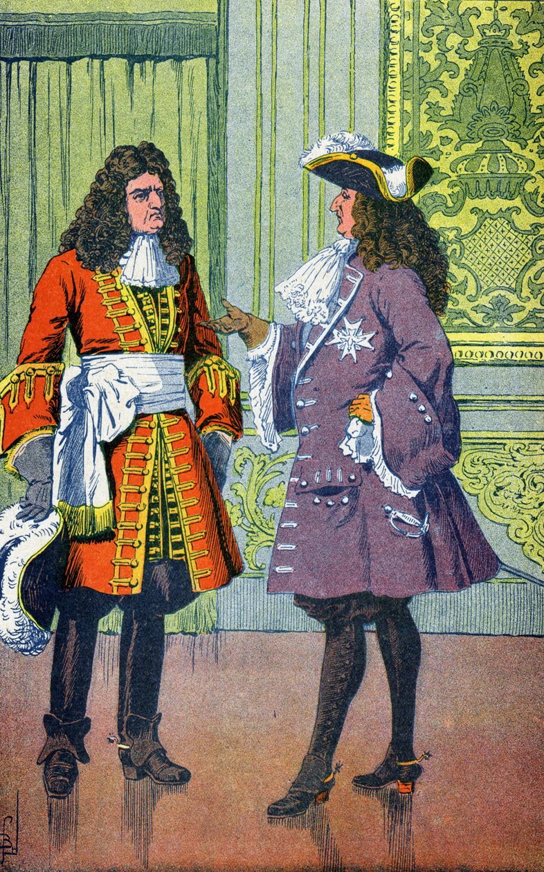Louis XIV ve Marechal de Villars by Louis Charles Bombled