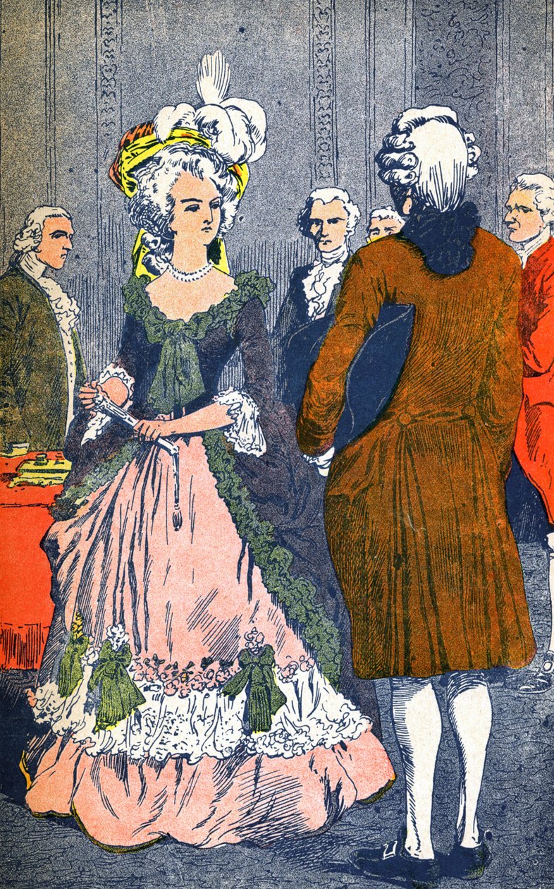 Marie Antoinette ve Augeard by Louis Charles Bombled