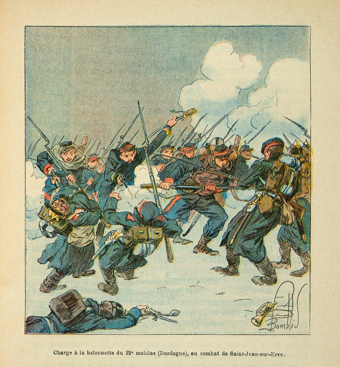 Louis Bombled (1862-1927) tarafından resmedilen Grenest olarak bilinen Eugene Çavuş tarafından Loire Armee (Fransız-Alman Savaşı; 1870-1871 seferi): Ocak 1871