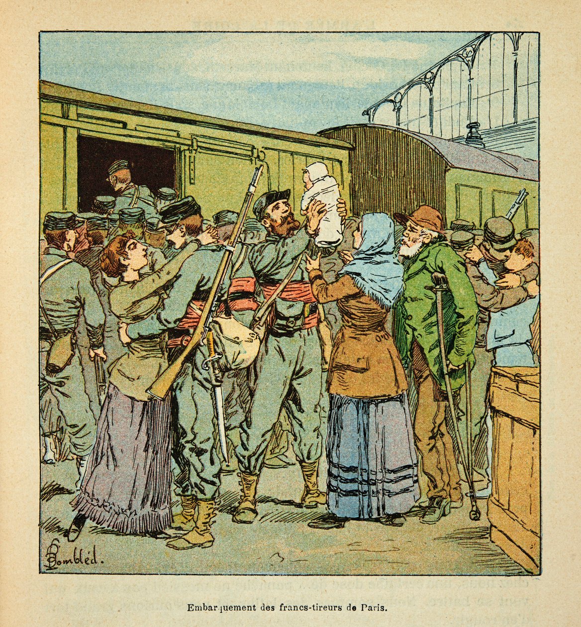 Louis Bombled (1862-1927) tarafından resmedilen Grenest olarak bilinen Eugene Sergent tarafından Loire Armee (Fransız-Alman Savaşı; 1870-1871 seferi): Ekim ayında Chateaudun için Paris