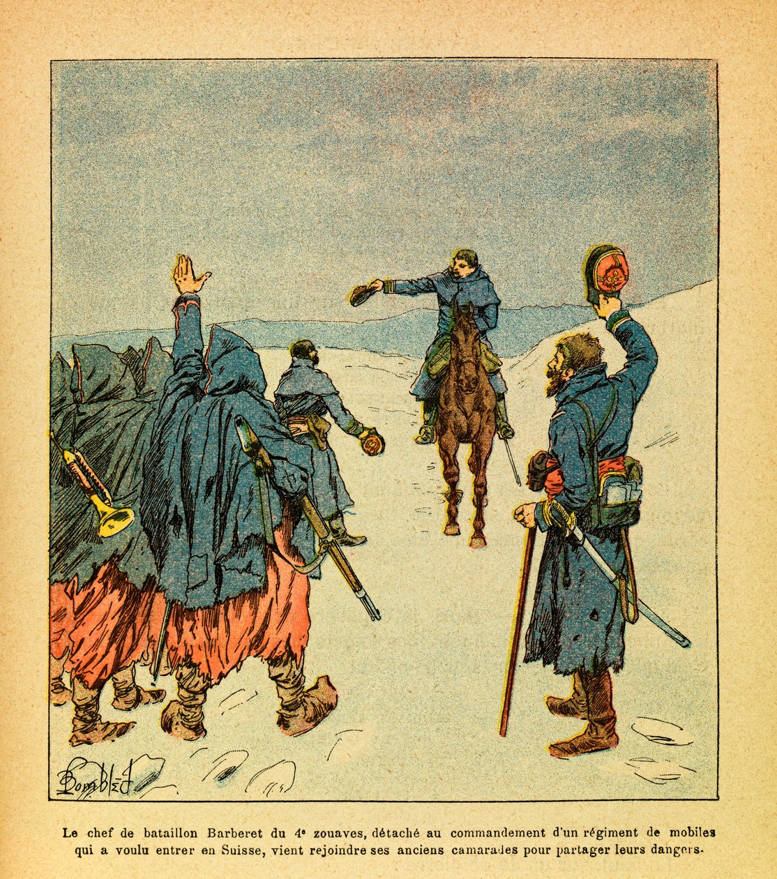 Louis Bombled (1862-1927) tarafından resmedilen Grenest olarak bilinen Eugene Çavuş'un Doğu Ordusu (Fransız-Alman Savaşı; 1870-1871 seferi): 4. isteyen mobil by Louis Charles Bombled